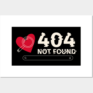 404, Heart Not Found Posters and Art